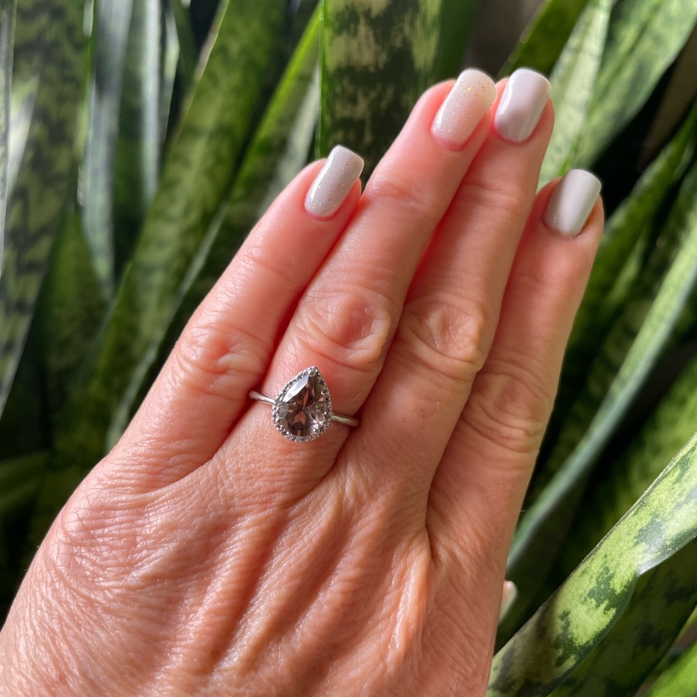 Smoky Quartz 1.45ct. sterling silver ring